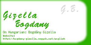 gizella bogdany business card