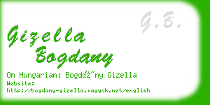 gizella bogdany business card